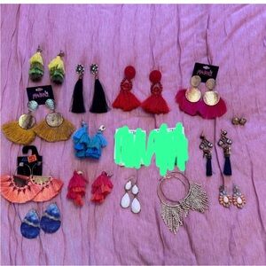 Colorful Statement Earrings Collection (Bundle)